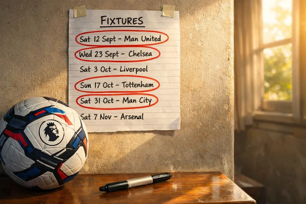 Calendario de la Premier League 2026/26 con fechas clave para apostar